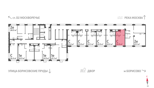 21,8 м², квартира-студия 8 923 372 ₽ - изображение 9