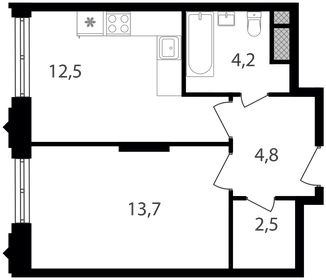 36,7 м², 1-комнатная квартира 12 276 150 ₽ - изображение 1