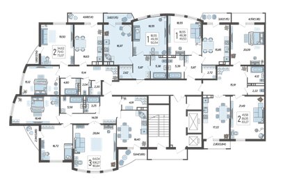 45,5 м², 3-комнатная квартира 9 200 000 ₽ - изображение 103