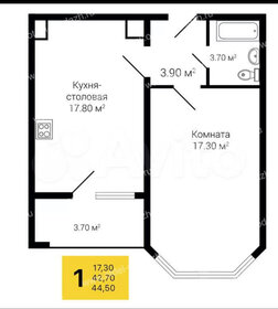 Квартира 43 м², 1-комнатная - изображение 1