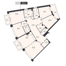 Квартира 237,4 м², 5-комнатная - изображение 1