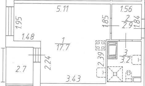 Квартира 23,8 м², студия - изображение 1