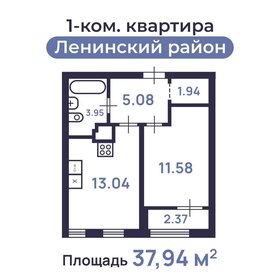 Квартира 37,9 м², 1-комнатная - изображение 1