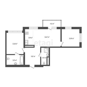 Квартира 67,6 м², 2-комнатная - изображение 1