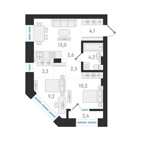 60,7 м², 3-комнатная квартира 5 900 000 ₽ - изображение 130