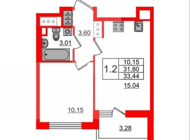 33,8 м², 1-комнатная квартира 7 200 000 ₽ - изображение 63