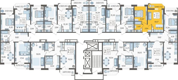 37 м², 1-комнатная квартира 7 101 937 ₽ - изображение 37