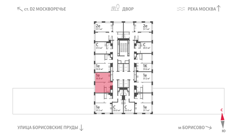 33,1 м², 1-комнатная квартира 16 378 542 ₽ - изображение 44