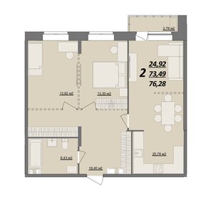 67,6 м², 2-комнатная квартира 5 680 080 ₽ - изображение 26