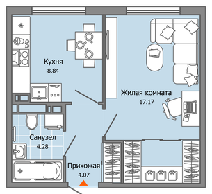 35,8 м², 1-комнатная квартира 3 099 000 ₽ - изображение 30