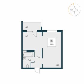 41 м², 1-комнатная квартира 4 700 000 ₽ - изображение 42