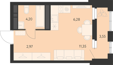 27,7 м², квартира-студия 4 068 000 ₽ - изображение 12