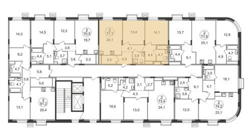 74,7 м², 2-комнатная квартира 24 000 000 ₽ - изображение 76