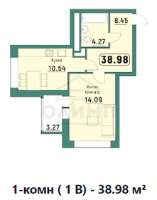 Квартира 39 м², 1-комнатная - изображение 2