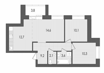 60,6 м², 3-комнатная квартира 8 181 000 ₽ - изображение 49