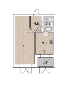 Квартира 36,6 м², 1-комнатная - изображение 1