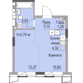 47,1 м², квартира-студия 8 350 000 ₽ - изображение 6