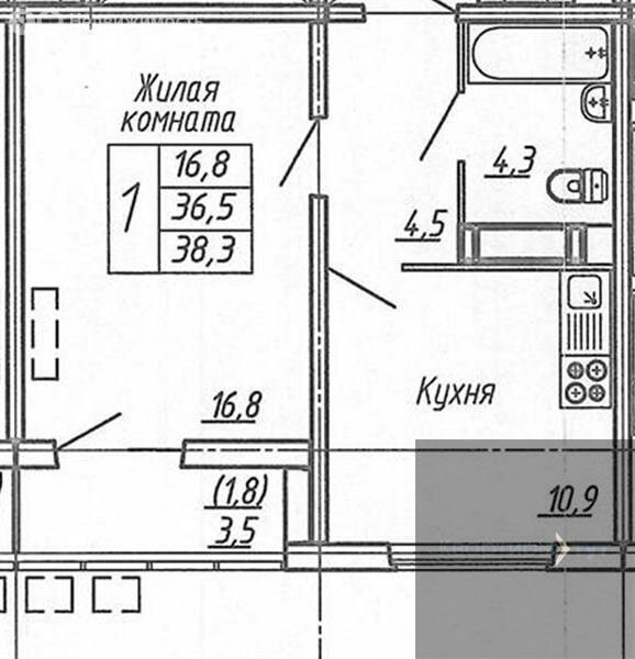 Варианты планировок ЖК «Яблоневые сады» - планировка 2