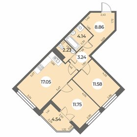 60,1 м², 3-комнатная квартира 9 500 000 ₽ - изображение 62