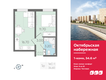 Квартира 34,6 м², 1-комнатная - изображение 1