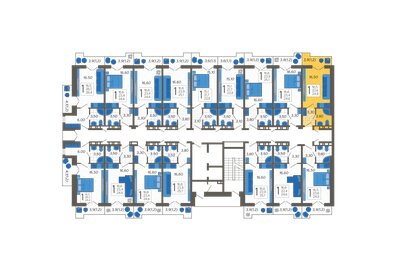 45 м², 2-комнатная квартира 8 350 000 ₽ - изображение 79