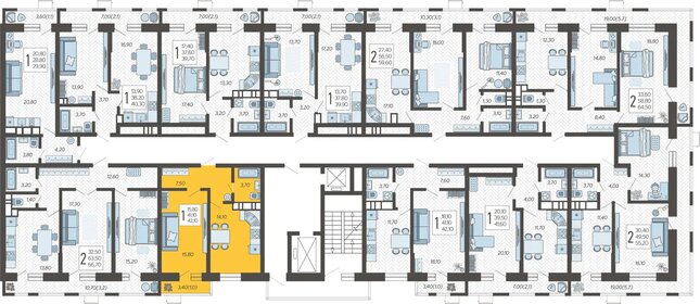 41,3 м², 1-комнатная квартира 6 900 000 ₽ - изображение 101