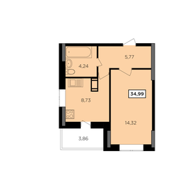 40 м², 2-комнатная квартира 3 400 000 ₽ - изображение 72