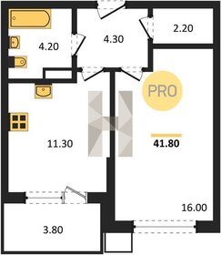 Квартира 41,8 м², 1-комнатная - изображение 1