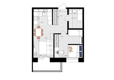 44,5 м², 1-комнатная квартира 9 625 048 ₽ - изображение 54