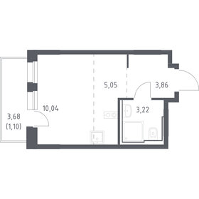 Квартира 23,3 м², 1-комнатная - изображение 1