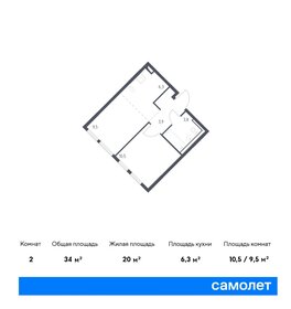 Квартира 34 м², 1-комнатная - изображение 1