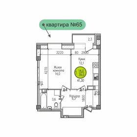 Квартира 41,3 м², 1-комнатная - изображение 1