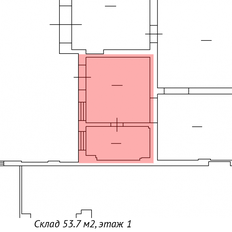 53,7 м², склад - изображение 4