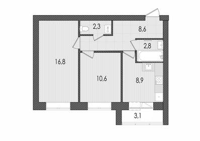 Квартира 53,1 м², 2-комнатная - изображение 2