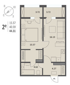 44,3 м², 2-комнатная квартира 4 900 000 ₽ - изображение 118