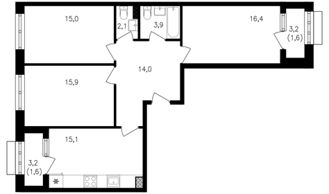 67,4 м², 3-комнатная квартира 24 998 660 ₽ - изображение 32
