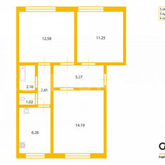 Квартира 55,1 м², 3-комнатная - изображение 2