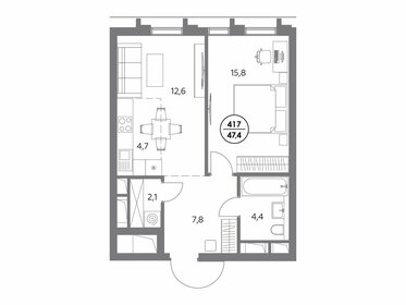 47,5 м², 2-комнатная квартира 21 000 000 ₽ - изображение 75