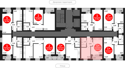 Квартира 34,7 м², 1-комнатная - изображение 2