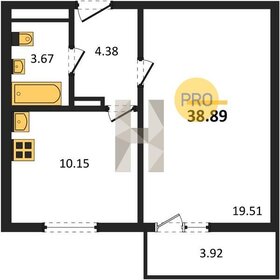 Квартира 38,9 м², 1-комнатная - изображение 1