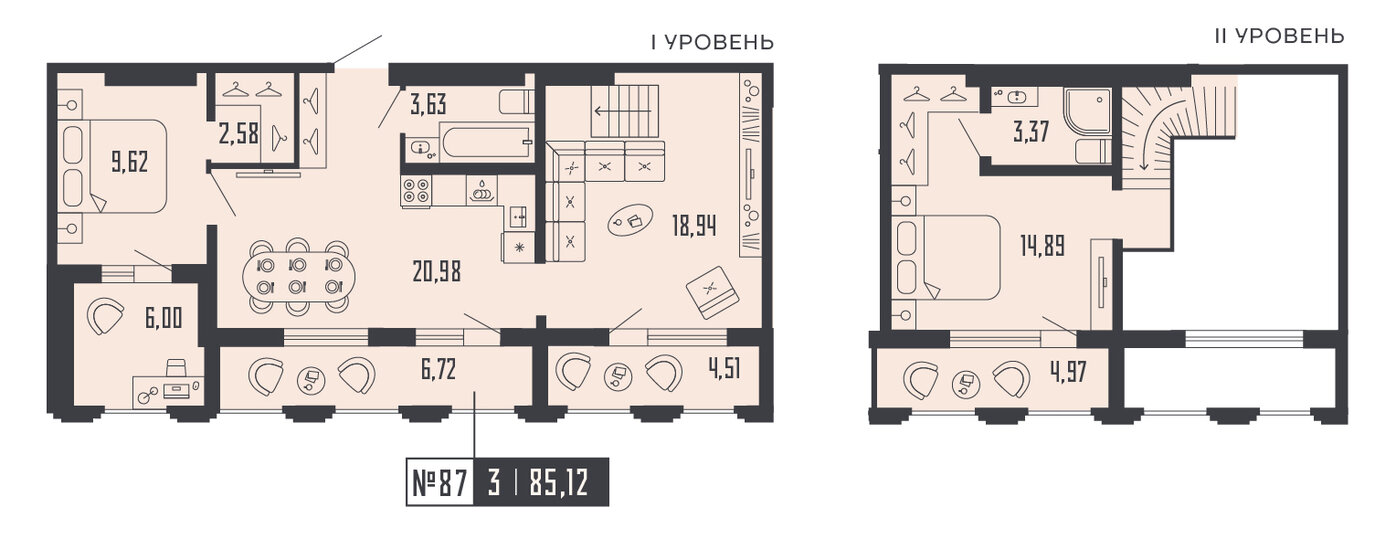 111 м², 2-комнатная квартира 105 809 280 ₽ - изображение 35