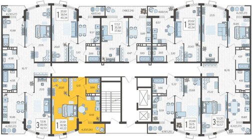 40,2 м², 1-комнатная квартира 9 900 000 ₽ - изображение 95