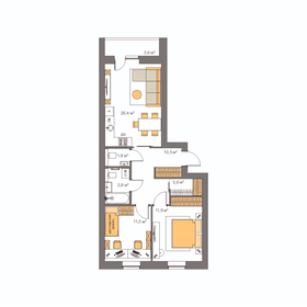 63 м², 2-комнатная квартира 7 200 000 ₽ - изображение 65