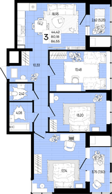 85,4 м², 3-комнатная квартира 10 904 303 ₽ - изображение 36