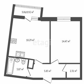 Квартира 45,2 м², 1-комнатная - изображение 1