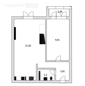 40,8 м², 2-комнатная квартира 4 600 000 ₽ - изображение 13