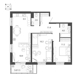 105,5 м², 3-комнатная квартира 10 750 000 ₽ - изображение 109