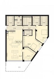 Квартира 192 м², 4-комнатная - изображение 1