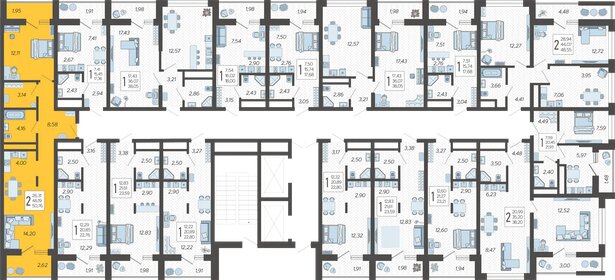 43,3 м², 3-комнатная квартира 24 150 000 ₽ - изображение 66