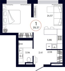 40 м², 1-комнатная квартира 4 540 000 ₽ - изображение 73